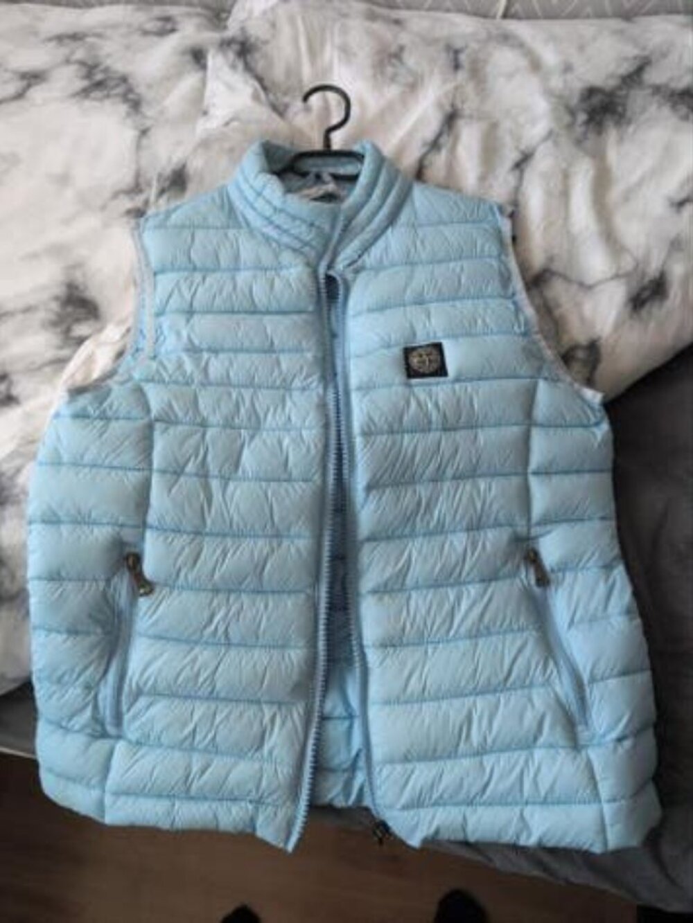 Stone Island light blue puffer vest
